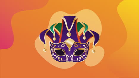 purple jester carnival mask