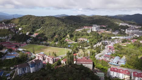 general landscape view of the brinchang district within the cameron highlands area of malaysia