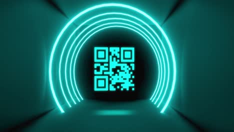 animation of flickering white qr code