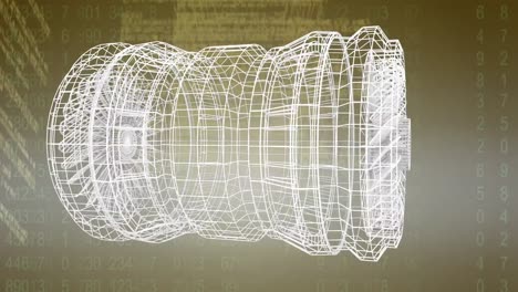 animación de ruedas digitales sobre el procesamiento de datos