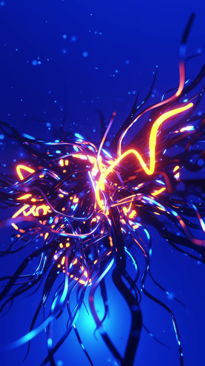 virus bajo el agua. video en bucle vertical