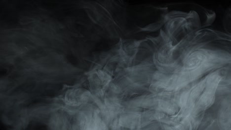 smoke on black background.