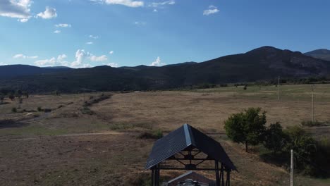 Ancient-mine-tower-and-buildings-of-an-underground-coal-mine-called-Pozo-Viejo-in-Fabero-Aerial-view-1