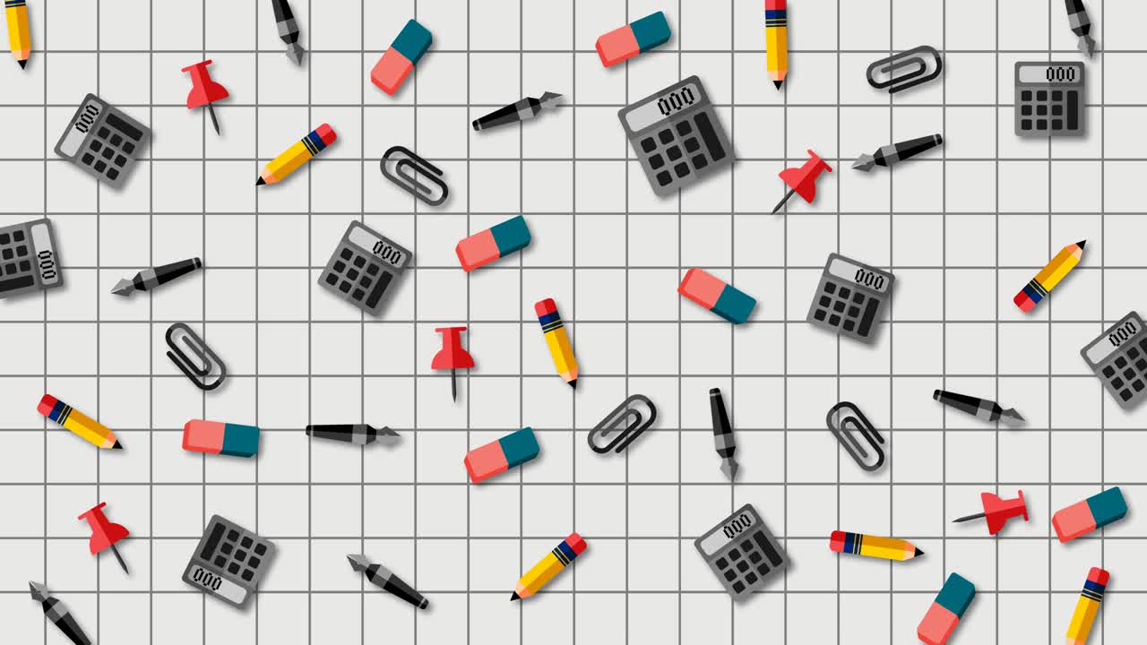 el fondo del icono de papelería animado mínimo.