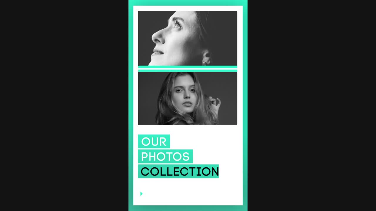 Collection of photos with digital marketing and minimal themes