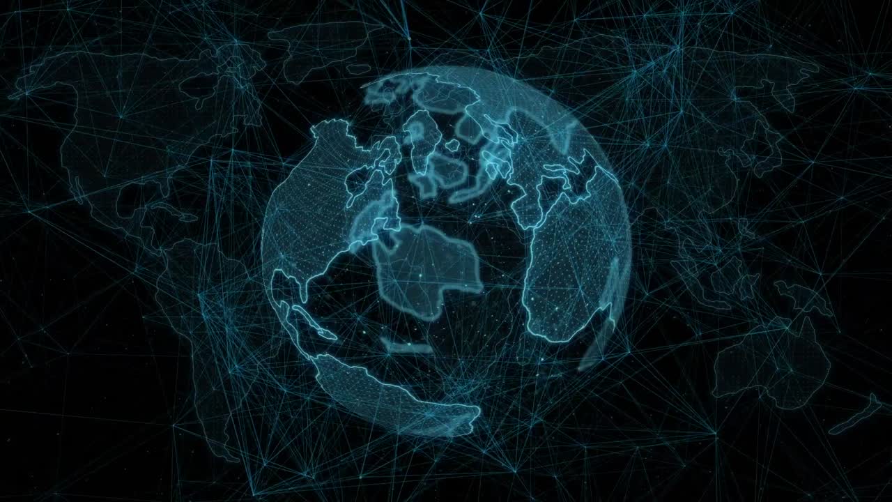 Animation of network of connections over globe