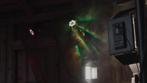 studio lighting with smoke effects