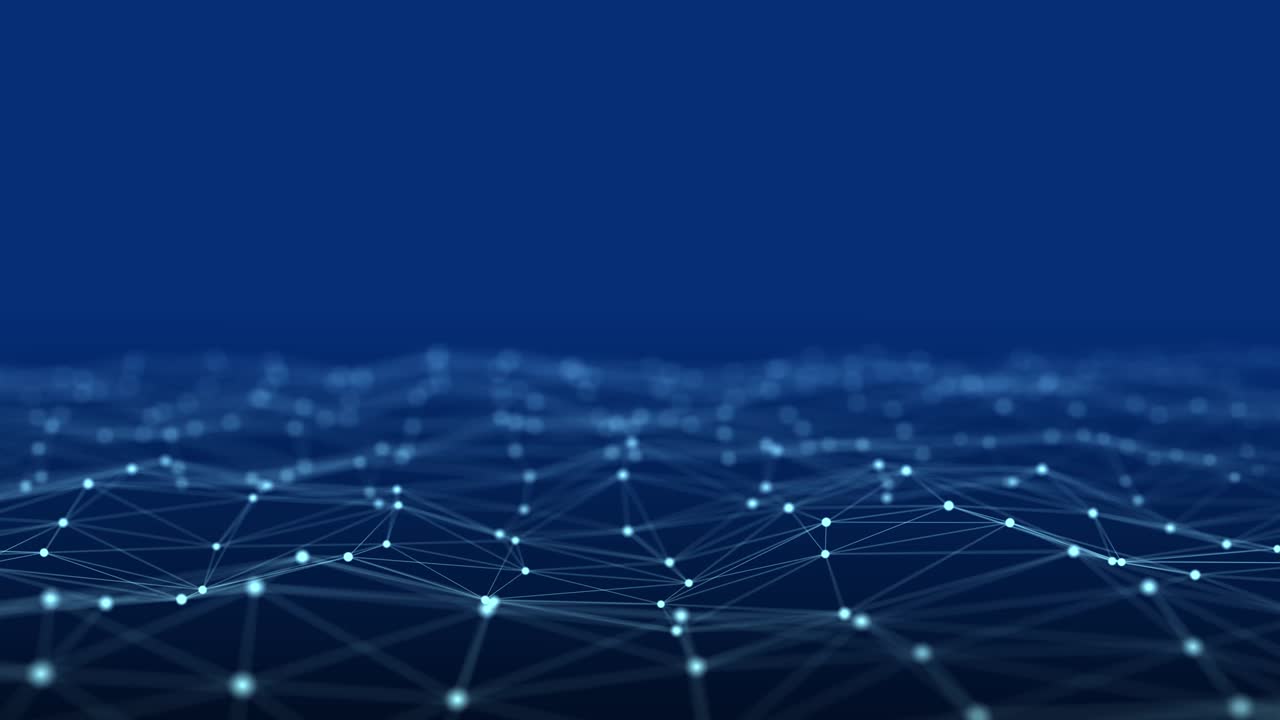inteligencia artificial en una conexión de red. transmisión estructural de información. renderización 3d. bucle sin costuras.