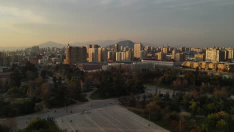 Aerial-shot-of-parque-O'higgins,-Santiago-de-Chile