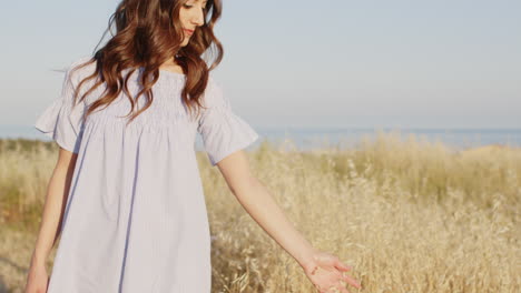 woman in a field