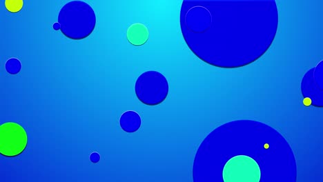 4k abstracción simple en bucle en estilo 2d plano con círculos o discos que cambian de tamaño. diseño minimalista con respaldo azul. luma mate como canal alfa