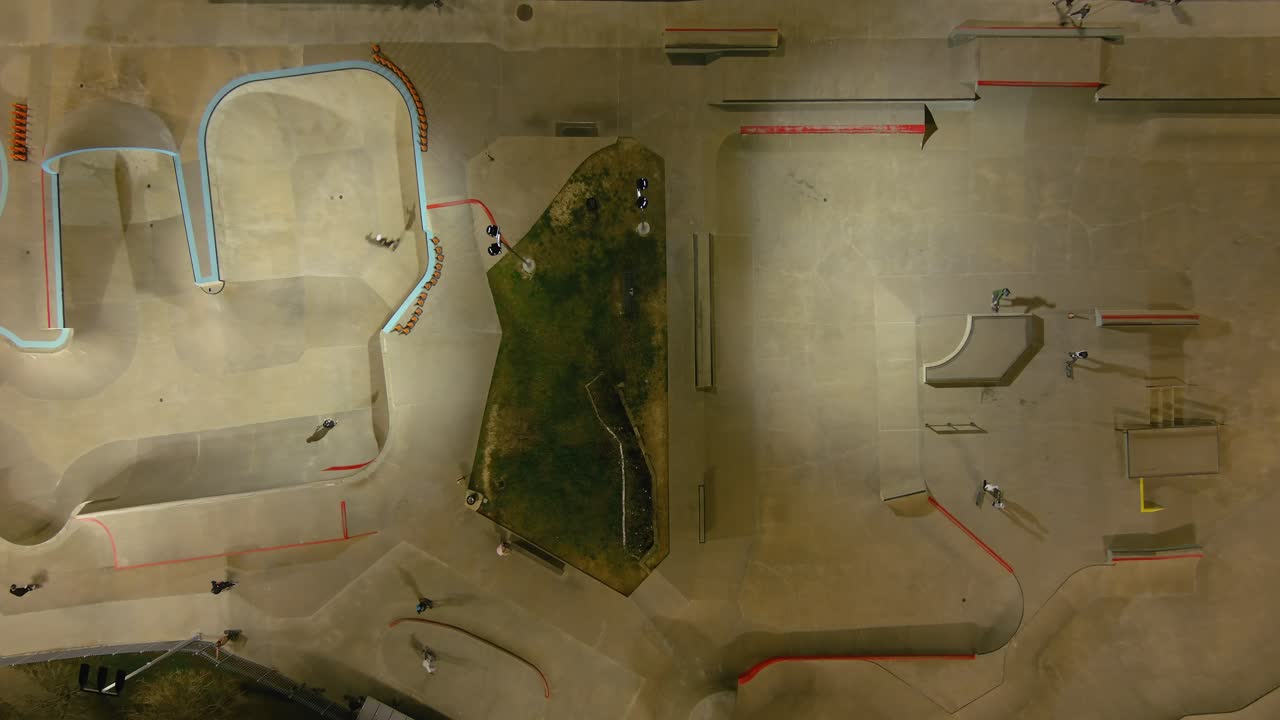 vista panorámica del parque de patinaje lee y joe jamail frente al centro de houston