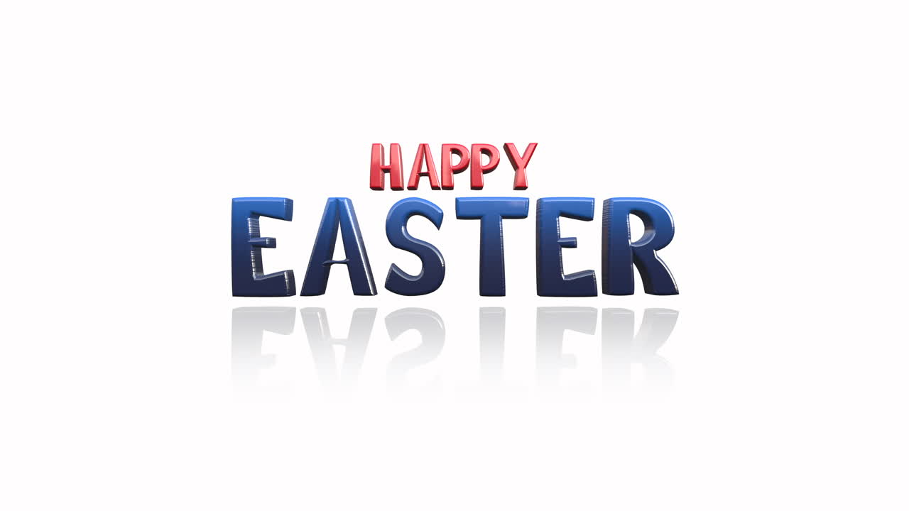 Testo moderno blu "Buona Pasqua" su sfumatura bianca