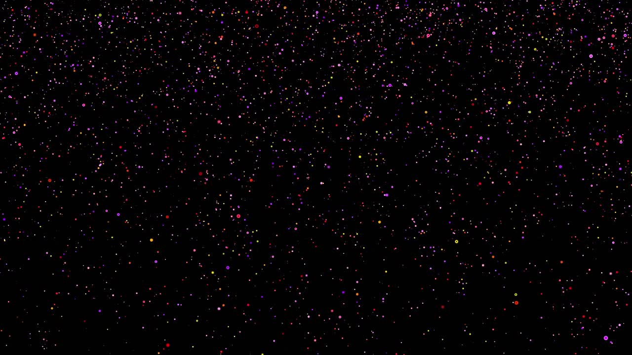 Colorful Sparkle Dots on Black Background