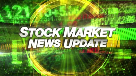 stock market news update - broadcast title graphic