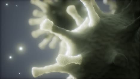 bacteria virus or germs microorganism cells under microscope with depth