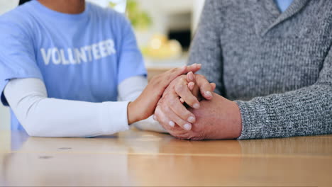 volunteer, patient or holding hands in nursing