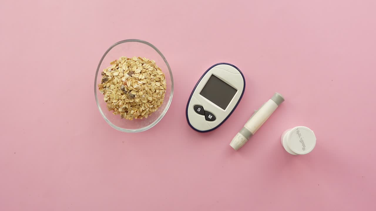 Diabetes management with blood glucose meter and healthy diet