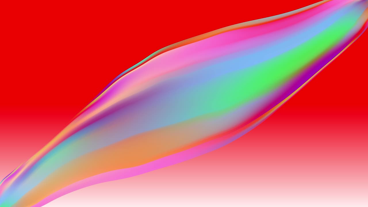 무지개 색의 타원형 비누 거품 모션 그래픽