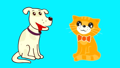 loop animated cat and dog