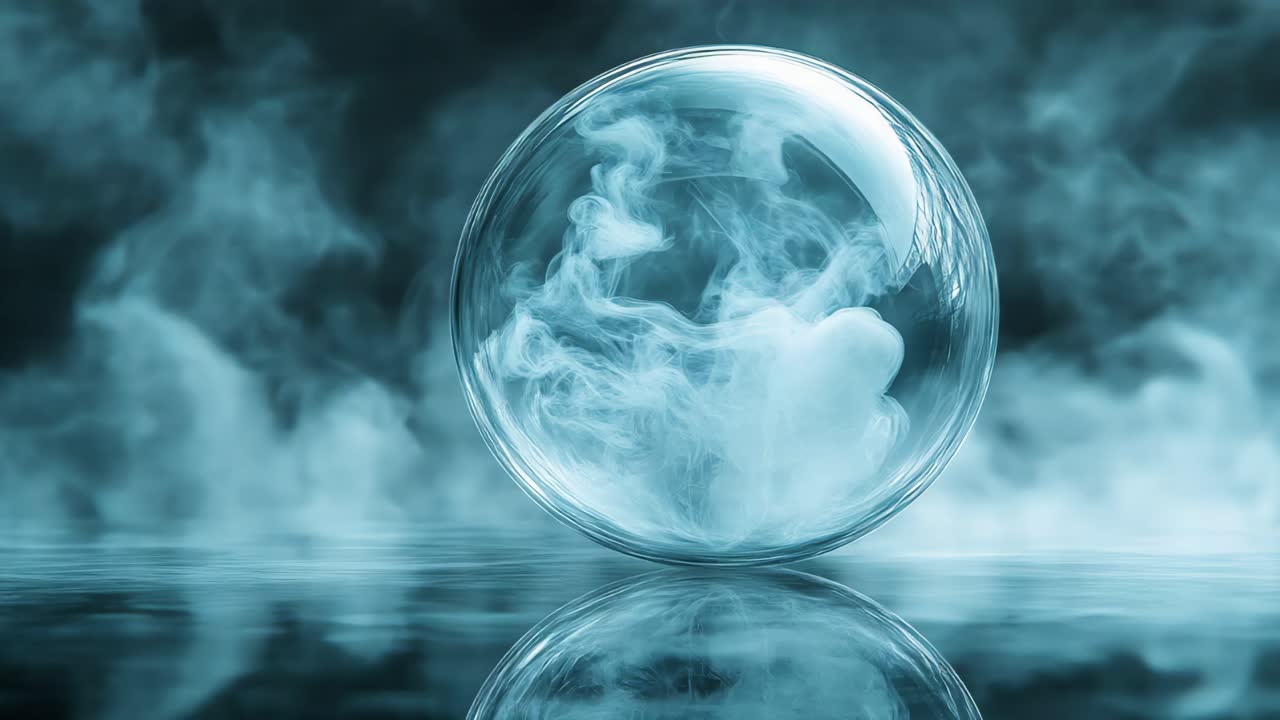 Mystical Glass Bubble with Smoke