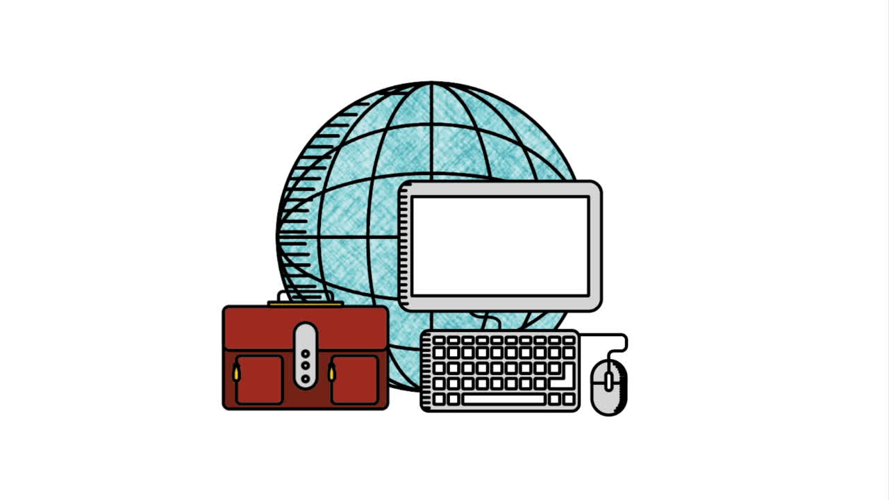 Business online icon design, Video Animation HD1080