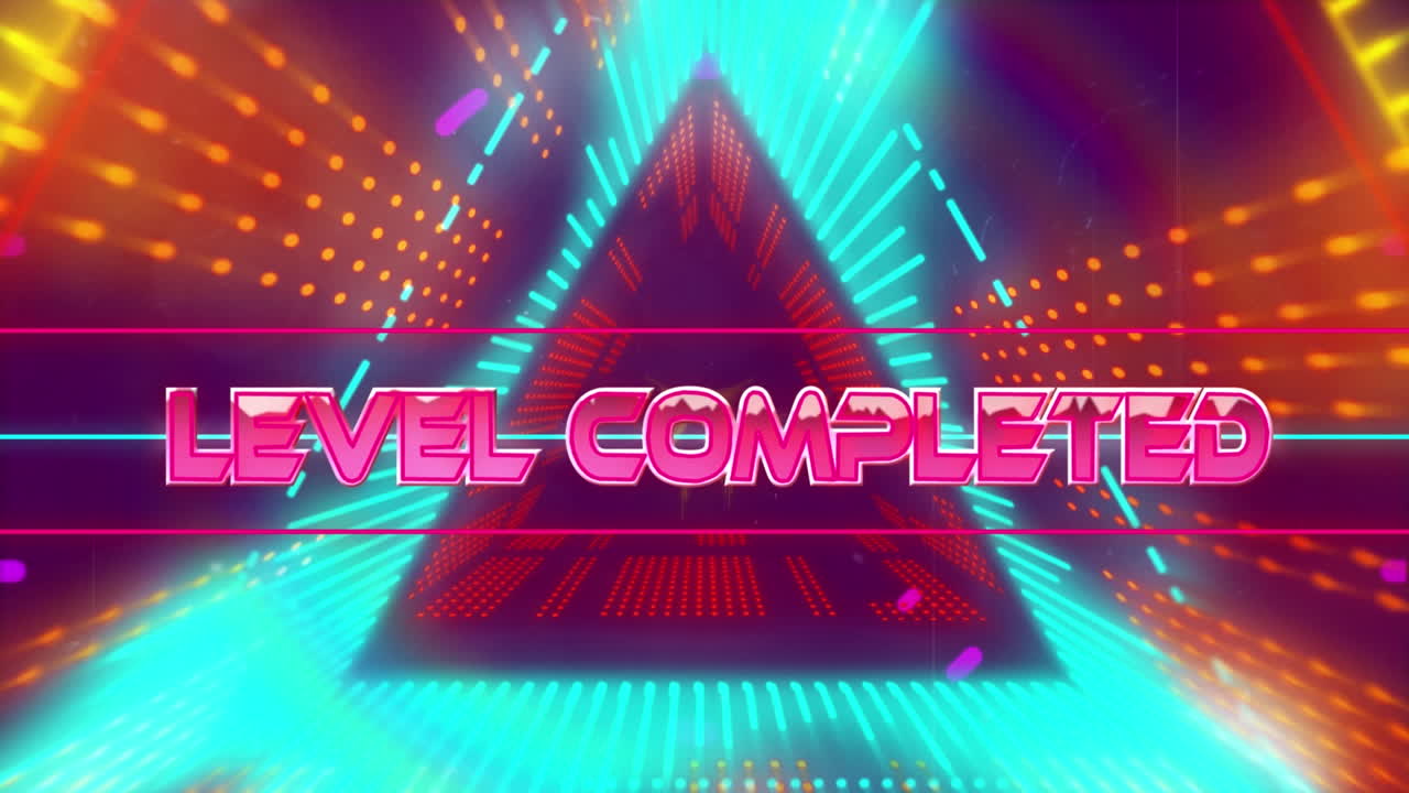 디지털 반 ⁇ 이는 추상 공간에서 완료 된 레벨의 애니메이션