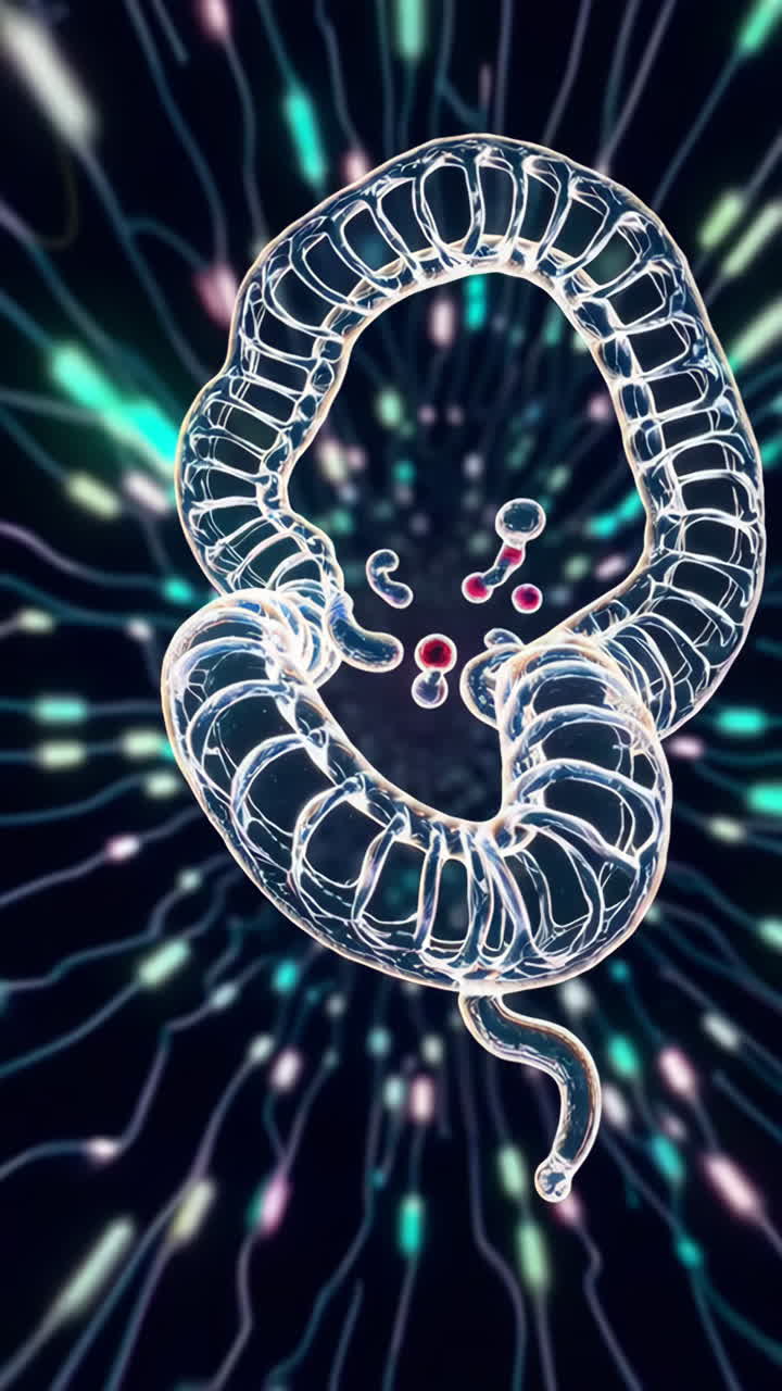 3D Illustration of DNA Structure and Molecular Processes