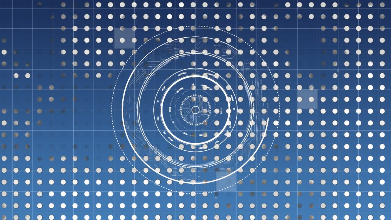 순차적인 점의 배경을 가진 렌즈