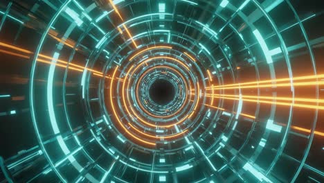 abstract futuristic glowing tunnel