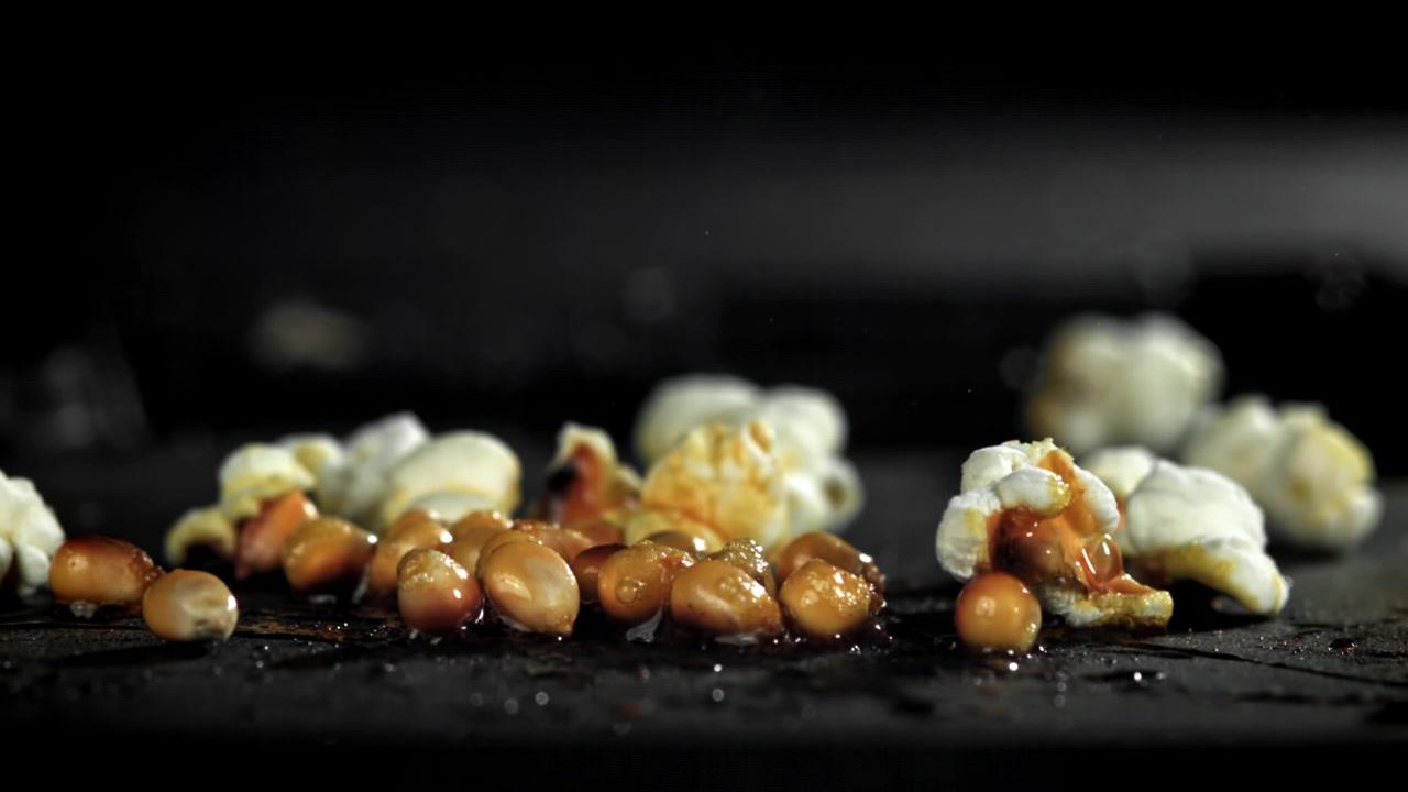 Dramatic Slow Motion of a Popcorn Kernel Popping