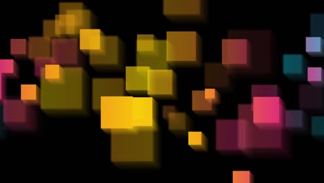 cuadrados brillantes coloridos fondo de movimiento de tecnología abstracta