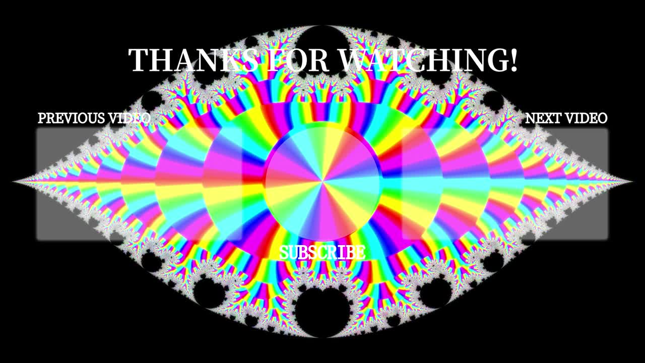 사이키델릭 플래시 엔드 카드 엔딩 스크린 모션 그래픽