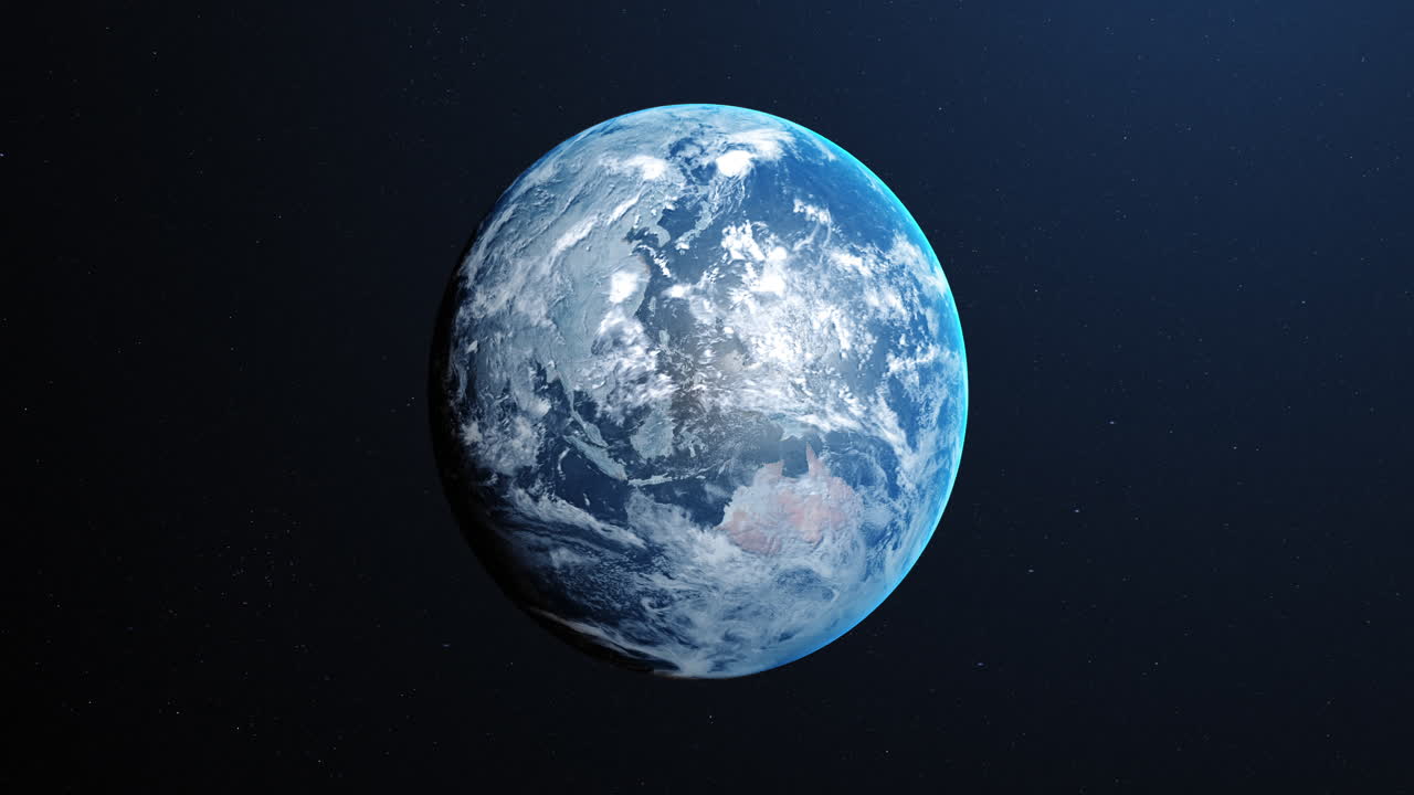우주에서 지구의 애니메이션 4k
