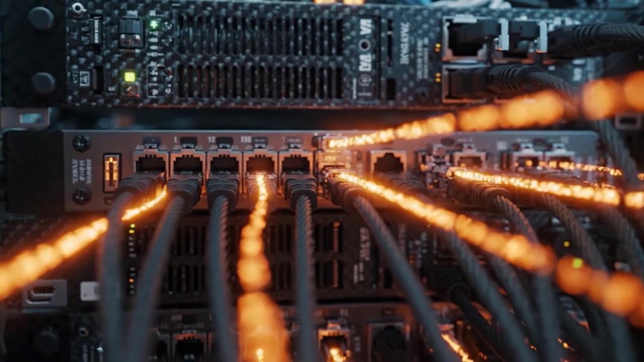 Exploring the Inner Workings of Advanced Computing Hardware with a Focus on Cables, Servers, and the Flow of Data in a High-Tech Environment