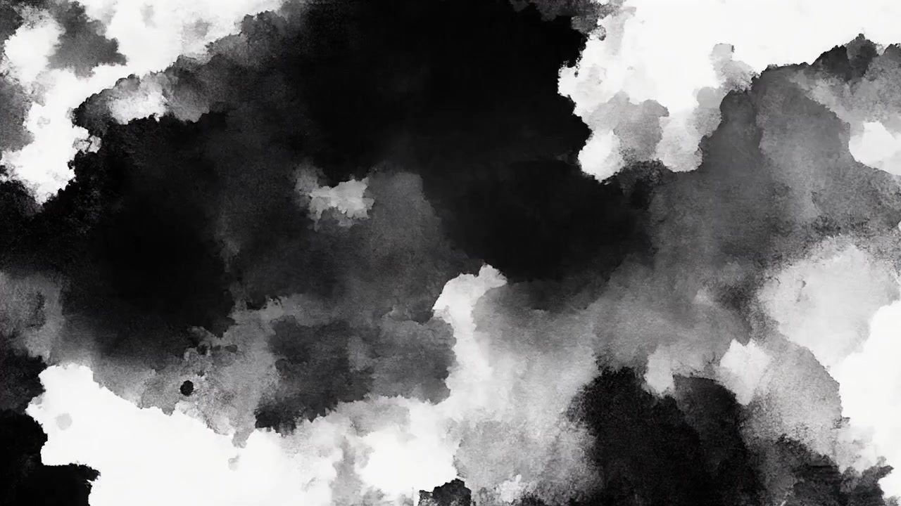 Abstraktní černobílé pozadí s texturou inkoustové laváže