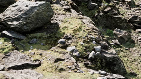 close up of rocky stones formation