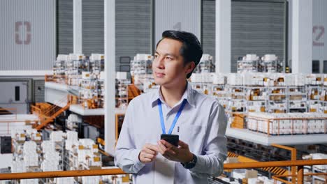 warehouse employee checking inventory