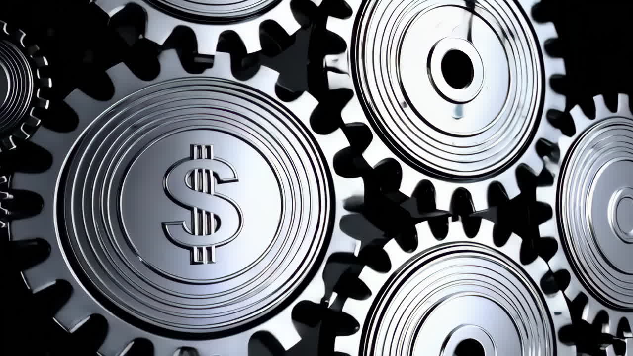 Interlocking Gears with Dollar Signs