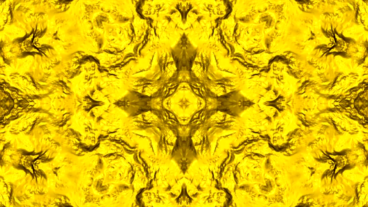 kaleidoscopio abstracto en 3d de color dorado.