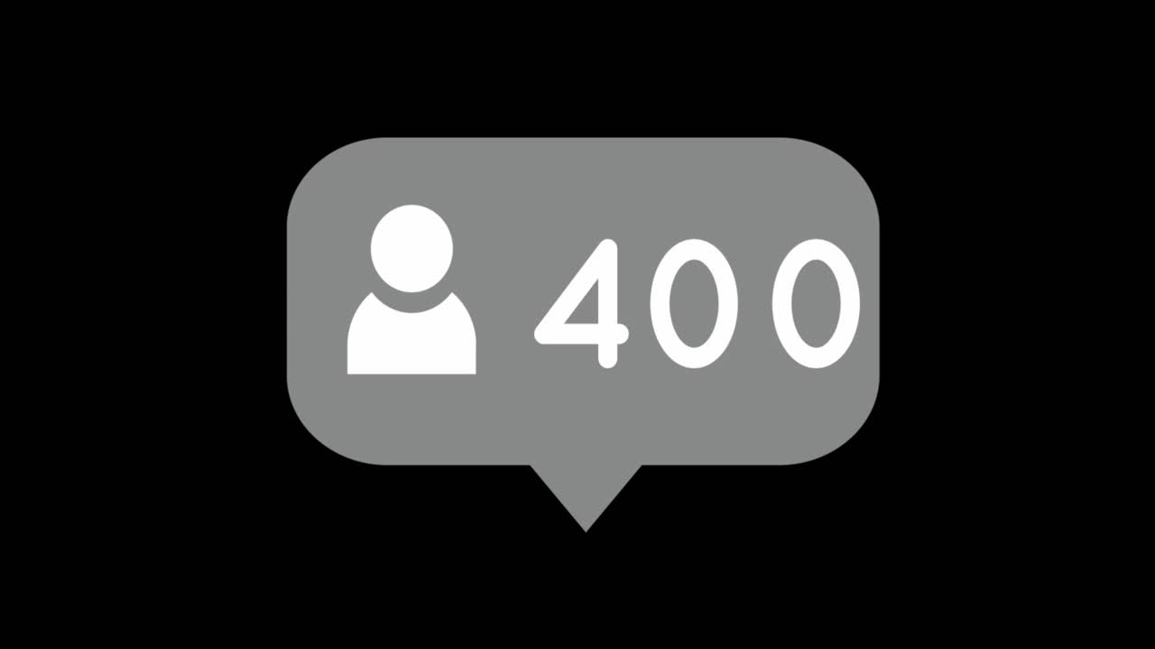 burbuja de mensaje e icono de perfil con números para redes sociales 4k