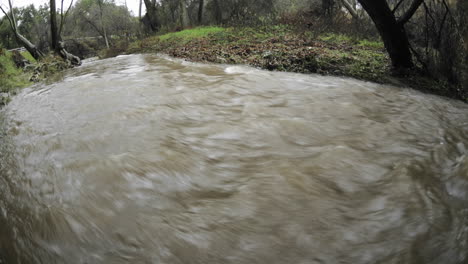 time lapse of san antonio creek flooding during a storm in ojai california