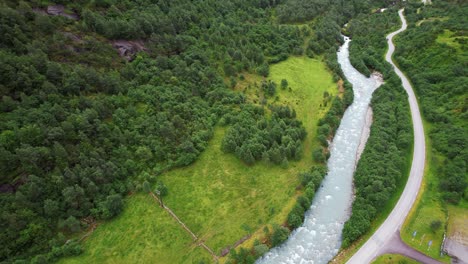 Glacier-melting-river-in-Norway