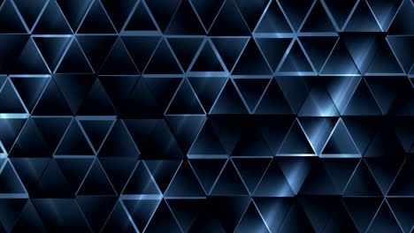 azul oscuro triángulos técnicos abstractos animación de video