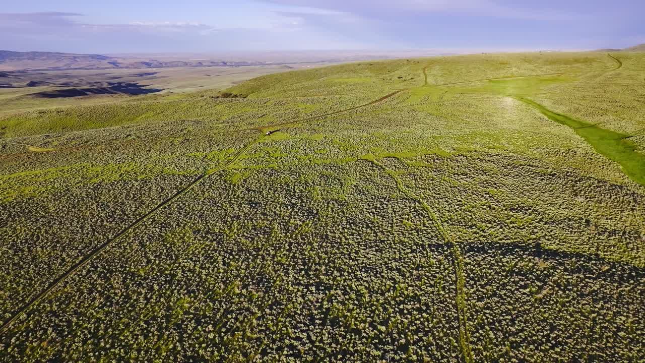 imágenes aéreas en wyoming durante el horario de verano