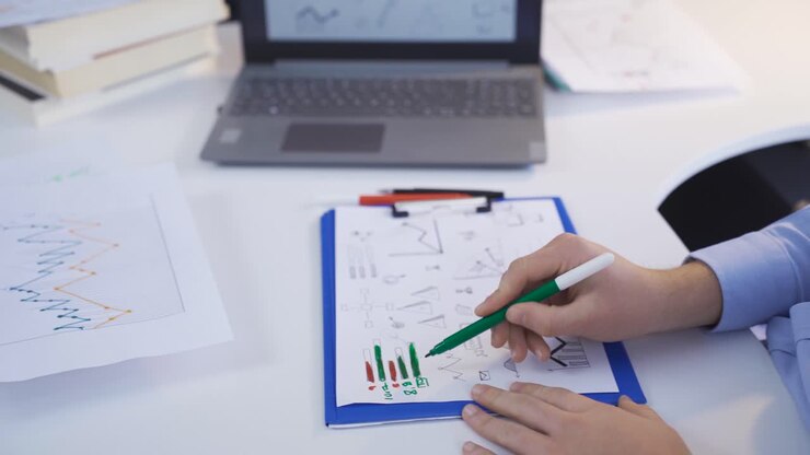 Analyse af finansielle data. Statistikdiagrammer.