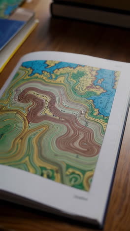 topographic map in a textbook