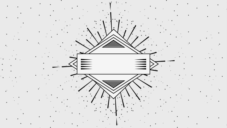 geometric vintage frame label