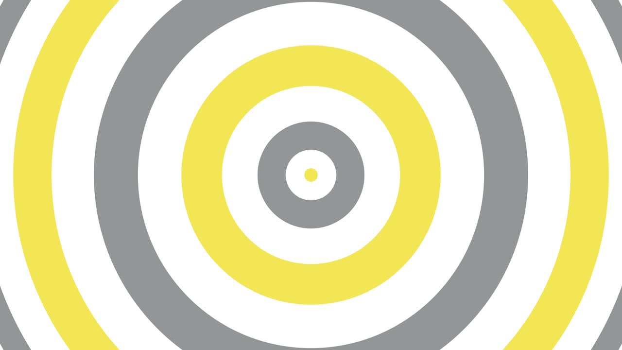 Simple geometric background with white, yellow and gray circles. Trendy color palette motion graphics