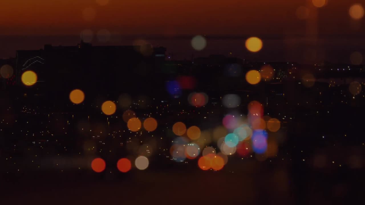 bokeh de una calle con mucho tráfico